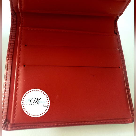 Authentic Louis Vuitton Red Epi Wallet - Picture 7 of 8